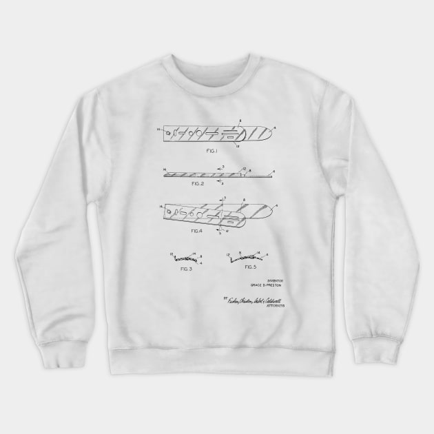 Eraser Shield Vintage Patent Hand Drawing Crewneck Sweatshirt by TheYoungDesigns